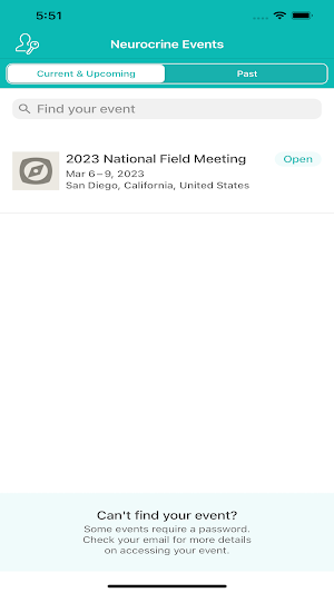 Neurocrine Events Screenshot 0