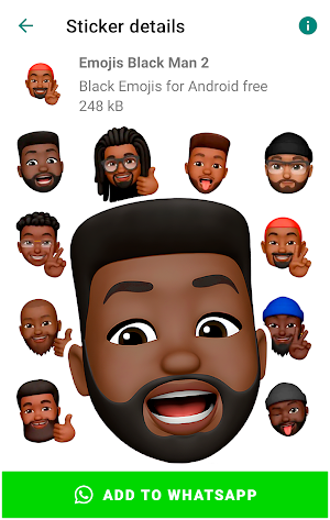 Emoji Black People Stickers Screenshot 0