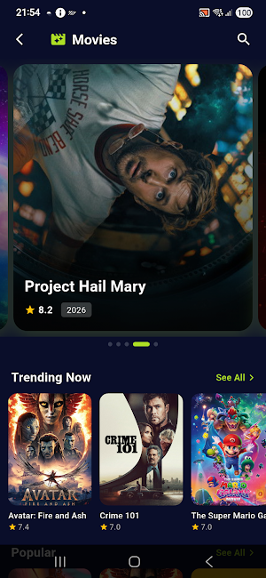 StreamFlix: Movies Trailers Screenshot 1