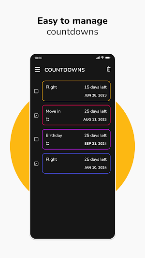 Holiday Countdown Trip Planner Screenshot 1