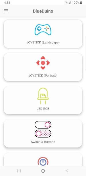 BlueDuino (Bluetooth Arduino Joystick) Screenshot 0