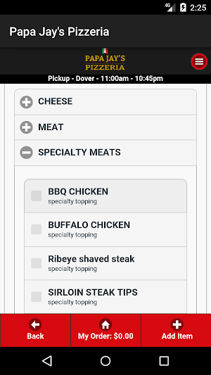 Papa Jay's Pizzeria Screenshot 2