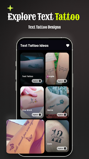 Text Tattoo Designs & ideas Screenshot 1