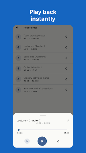 Voice Recorder MP3 & Memos Screenshot 2