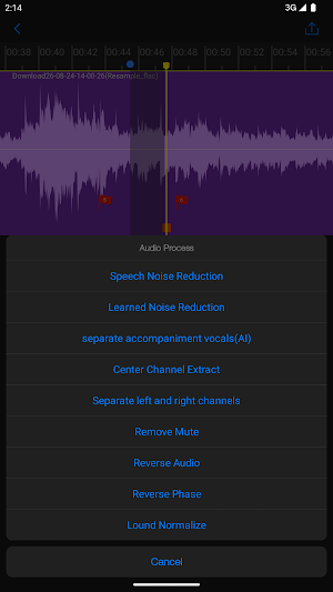 Au Editor - audio cutter Screenshot 2