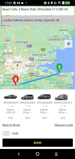 Kent’s Supreme Taxis Screenshot 1