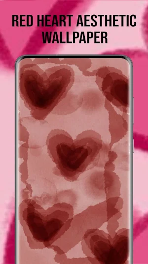 Red Heart Aesthetic Wallpaper Screenshot 2