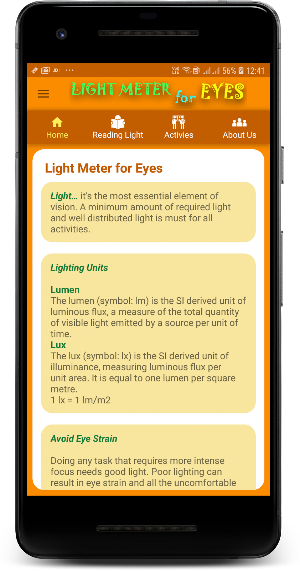 Light Meter For Eyes Screenshot 0