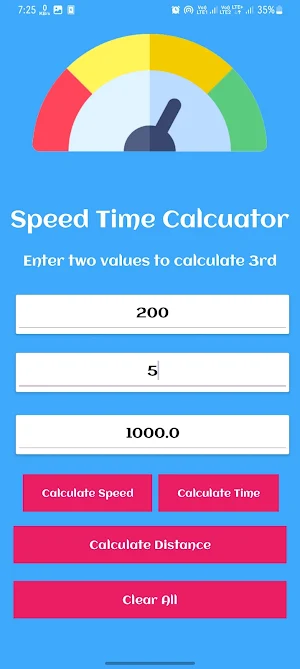 Speed Calculator: by Jaipreet Screenshot 1