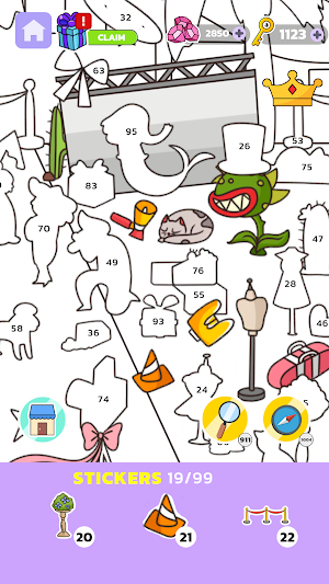 Sticker By Number: Puzzle Book Screenshot 1