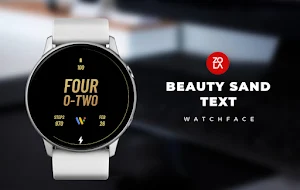 Beauty Sand Text Watch Face Screenshot 0