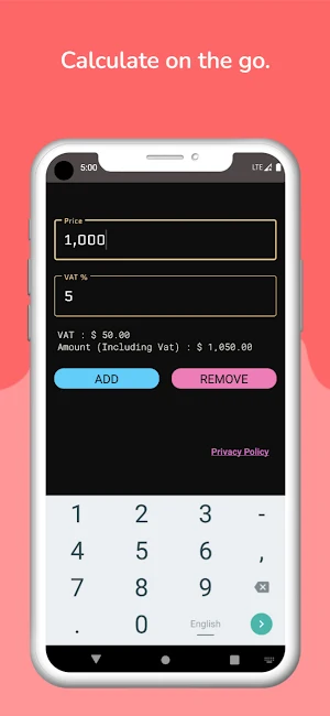 VAT Remover - Calculator Screenshot 3