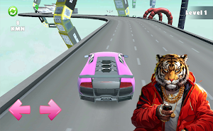 Colorful Road Car Game Screenshot 1