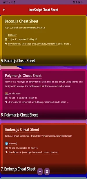 JavaScript Cheat Sheet Screenshot 0
