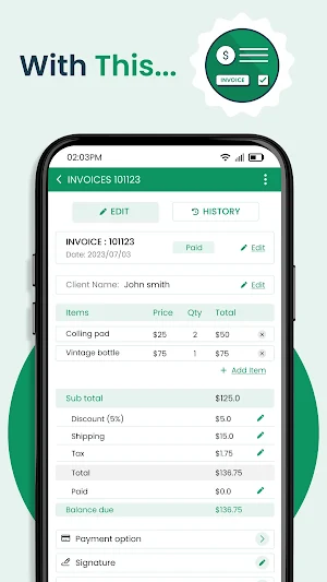 Invoice Maker, Estimate Bill Screenshot 1