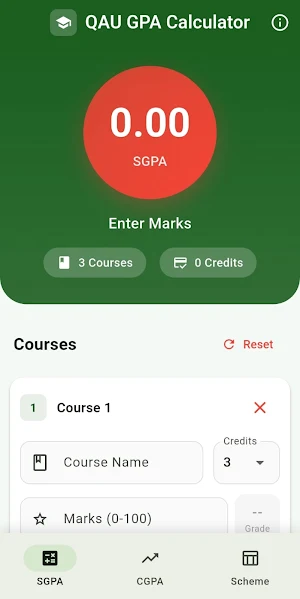 QAU-GPA-CALCULATOR Screenshot 1