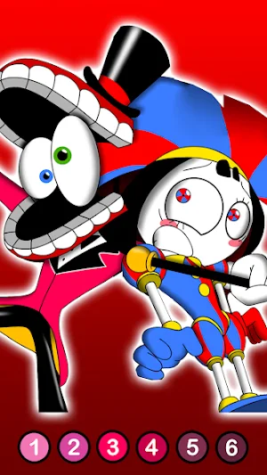 Pomni Digital Circus Coloring Screenshot 2