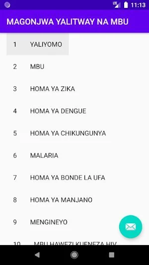 MAGONJWA 15 YA MBU NA MALARIA Screenshot 3