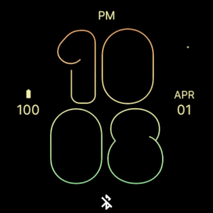 Skinny Orange Green Watch Face Screenshot 3