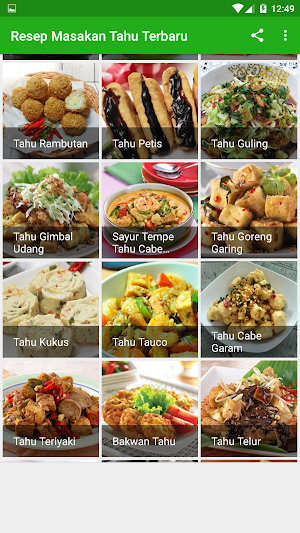 Resep Masakan Tahu Screenshot 2