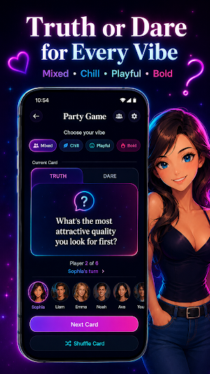 Flirty Vibes: Truth or Dare Screenshot 0