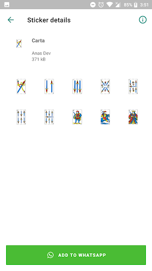 Carta stickers - WAStickerApps Screenshot 1