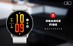 Orange Fire XL Watch Face Screenshot 0
