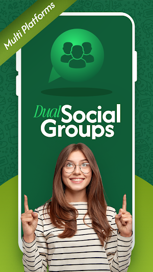 Dual Social Groups: Join Links Screenshot 1