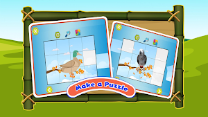 Bird Sounds Animal Kids Games - Puzzle & Coloring Screenshot 2