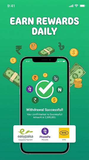 Real Cash: Watch & Earn Screenshot 1