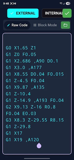 CNC G-Code Turning Simulator Screenshot 2