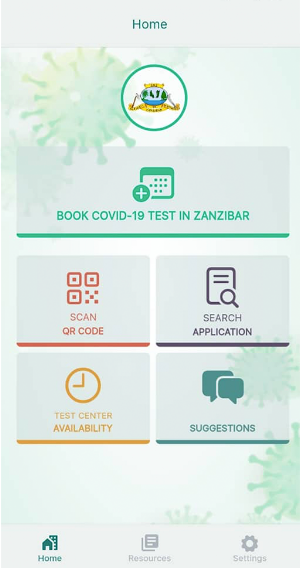Zanzibar COVID-19 Testing Screenshot 2