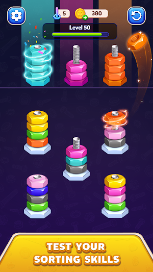 Bolt Sort: Stacking Puzzle Screenshot 1