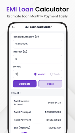 CashLoan - EMI Calculator Screenshot 1
