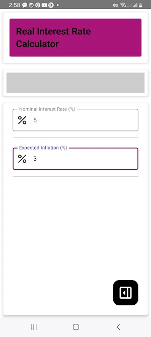 Real Interest Rate Calculator Screenshot 2
