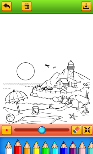 coloring beautiful scenery Screenshot 3