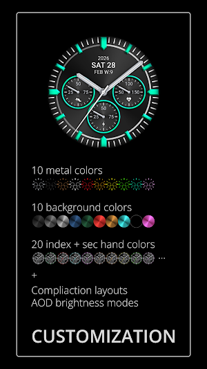 DADAM124: Analog Watch Face Screenshot 1