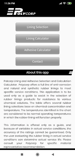 Polycorp Material Calculator Screenshot 0