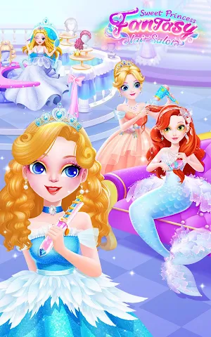 Sweet Princess Fantasy Hair Salon Screenshot 0