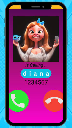 Diana Video & Voice Call Prank Screenshot 3