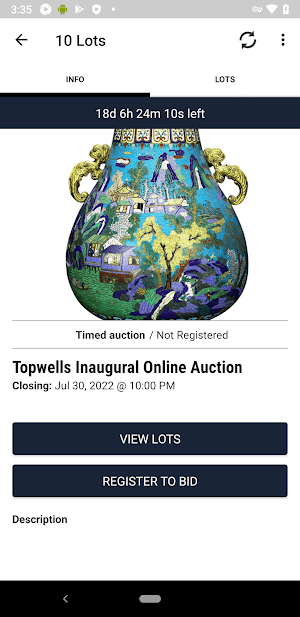 Topwells Auction Screenshot 1
