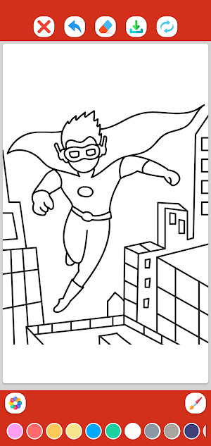 Superhero Coloring Pages Screenshot 1