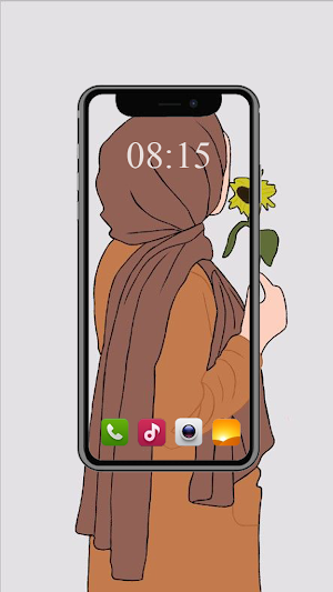 anime hijab wallpaper Screenshot 1