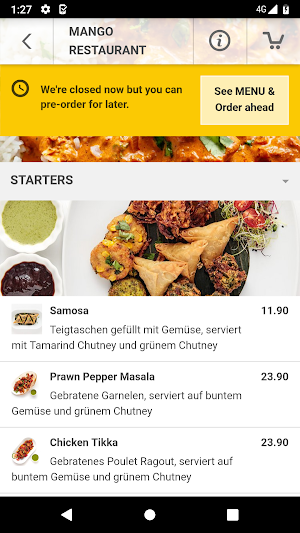 Mango Restaurant Gstaad Screenshot 2