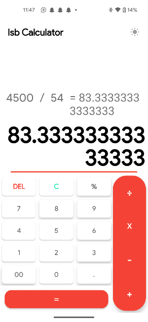 Sn Calculator Screenshot 2