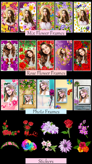 Flower Photo frame 2020 : Rose Flower Photo Editor Screenshot 1