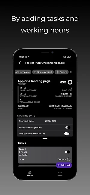 Targetshare: Get Finish Dates Screenshot 1