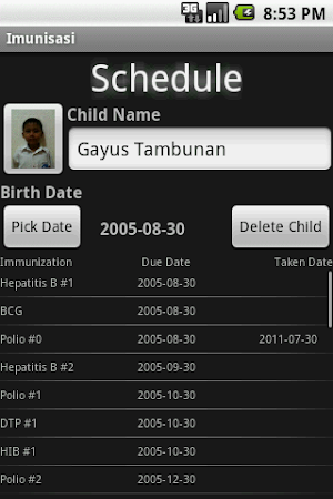 Imunisasi Screenshot 1