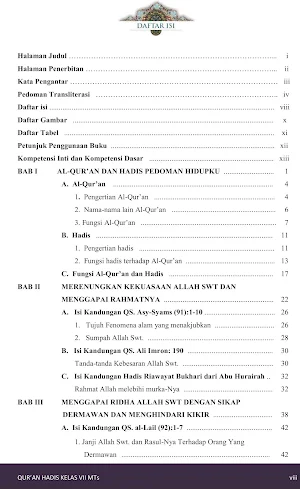 Al-Qur'an Hadis MTs VII 2020 Screenshot 1