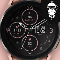 Rose Gold Analog Watch Face